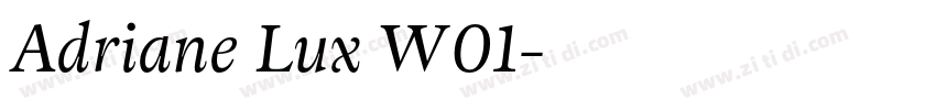 Adriane Lux W01字体转换
